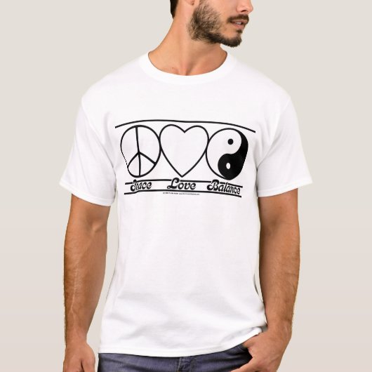 Vredesliefde en evenwicht t-shirt (Voorkant)