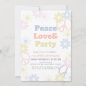 Vredesliefde en feestelijke uitnodiging voor meisj (Voorkant)