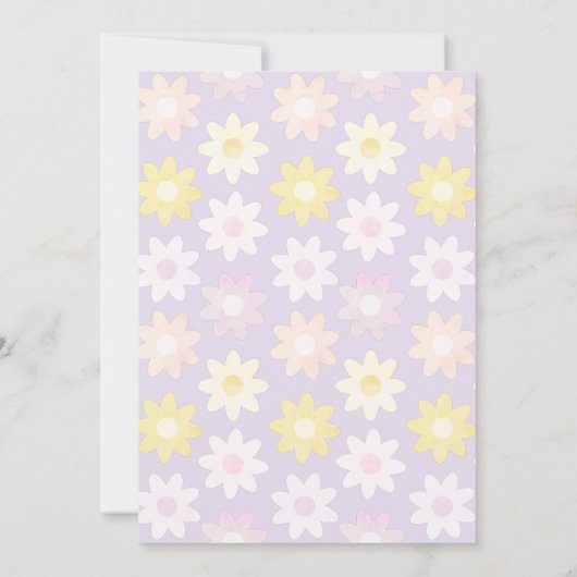 Vredesliefde en feestelijke uitnodiging voor meisj (Achterkant)