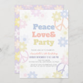 Vredesliefde en feestelijke uitnodiging voor meisj (Voorkant / Achterkant)