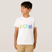 vredesliefde en fietsen t-shirt (Voorkant volledig)