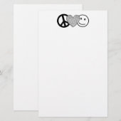 Vredesliefde en geluk Briefpapier (Voorkant / Achterkant)