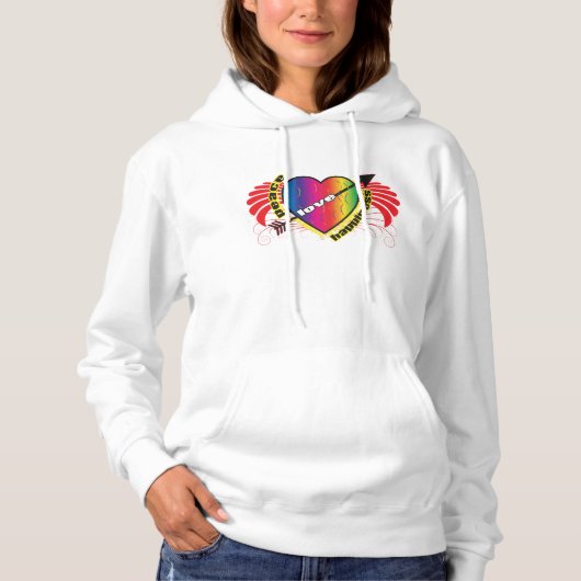 Vredesliefde en geluk hoodie (Voorkant)