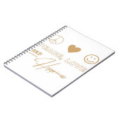 Vredesliefde en geluk notitieboek (Linkerzijde)