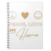 Vredesliefde en geluk notitieboek (Voorkant)