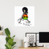 Vredesliefde en geluk poster (Thuiskantoor)