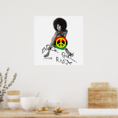 Vredesliefde en geluk poster (Keuken)