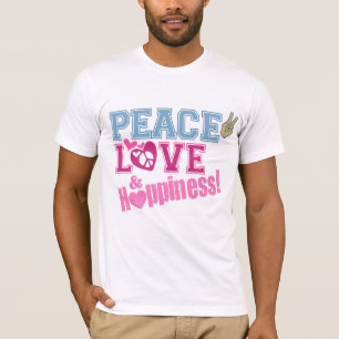 Vredesliefde en geluk t-shirt
