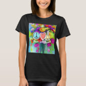 Vredesliefde en handklokken, bloemen design t-shirt (Voorkant)