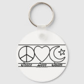 Vredesliefde en islam sleutelhanger (Voorkant)