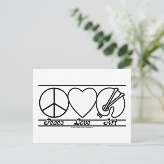 Vredesliefde en kunst briefkaart (Staand voorkant)