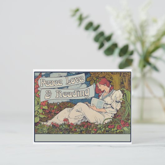 Vredesliefde en lezen briefkaart (Staand voorkant)