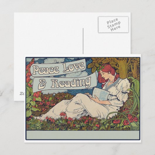 Vredesliefde en lezen briefkaart (Voorkant / Achterkant)