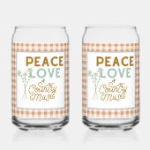 Vredesliefde en nationale muziek blikvorm glas (Voorkant)