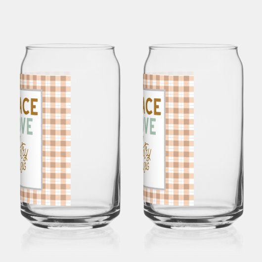 Vredesliefde en nationale muziek blikvorm glas (Links)