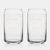 Vredesliefde en nationale muziek blikvorm glas (Achterkant)