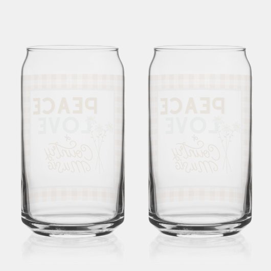 Vredesliefde en nationale muziek blikvorm glas (Achterkant)