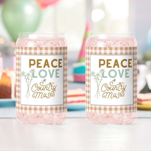 Vredesliefde en nationale muziek blikvorm glas (Insitu (Verjaardag))