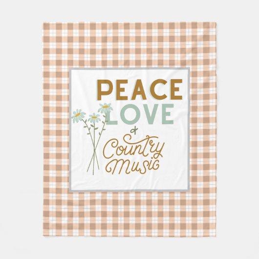 Vredesliefde en nationale muziek fleece deken (Voorkant)