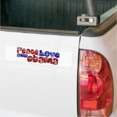 Vredesliefde en Obama Bumpersticker (Op Truck)