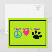 Vredesliefde en poten briefkaart (Voorkant / Achterkant)
