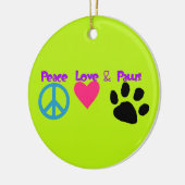 Vredesliefde en poten keramisch ornament (Links)