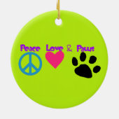 Vredesliefde en poten keramisch ornament (Achterkant)