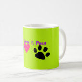 Vredesliefde en poten koffiemok (Voorkant rechts)