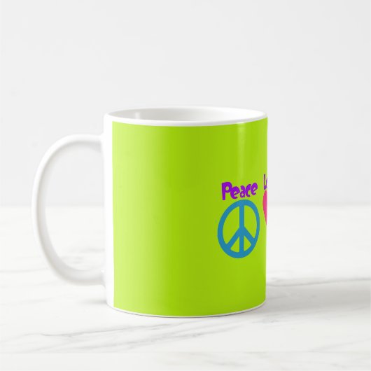 Vredesliefde en poten koffiemok (Links)