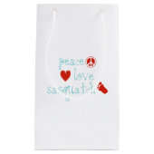 Vredesliefde en sasquatch klein cadeauzakje (Voorkant)