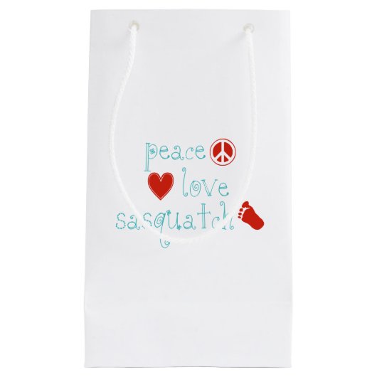 Vredesliefde en sasquatch klein cadeauzakje (Voorkant)