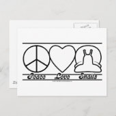 Vredesliefde en slakken briefkaart (Voorkant / Achterkant)