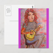 vredesliefde en ukulele briefkaart (Voorkant / Achterkant)