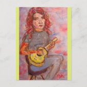 vredesliefde en ukulele briefkaart (Voorkant)