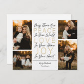 Vredesliefde en vreugde in je hart feestdagenkaart (Voorkant / Achterkant)