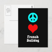 Vredesliefde Franse Bulldog Briefkaart (Voorkant / Achterkant)