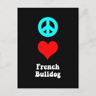 Vredesliefde Franse Bulldog Briefkaart