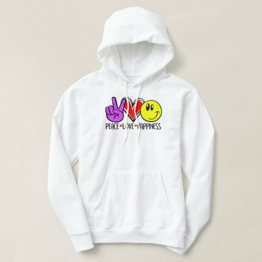 Vredesliefde geluk Positiviteit Hoodie (Design voorkant)