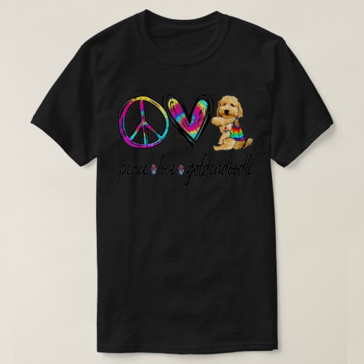 vredesliefde Goldendoedel cadeau voor mannen vrouw T-shirt (Design voorkant)