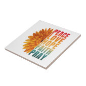 vredesliefde hoop vertrouwen bidden tegeltje (Zijkant)