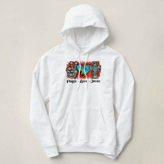 Vredesliefde Jezus Christelijk, liefde zoals Jezus Hoodie (Design voorkant)