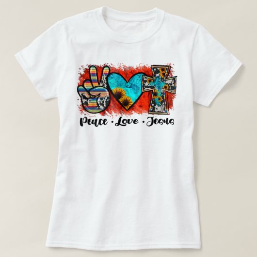 Vredesliefde Jezus Christelijk, liefde zoals Jezus T-shirt (Design voorkant)