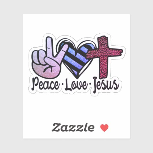 Vredesliefde Jezus Sticker (Vel)