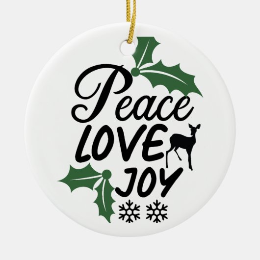 Vredesliefde Keramisch Ornament (Voorkant)