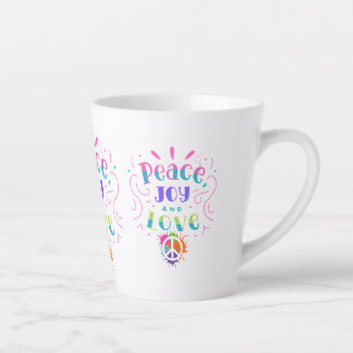Vredesliefde mok koffiebeker zingende hippie