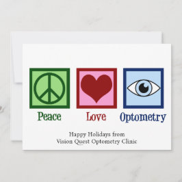 Vredesliefde Optometrie Aangepaste Optometrist Feestdagenkaart
