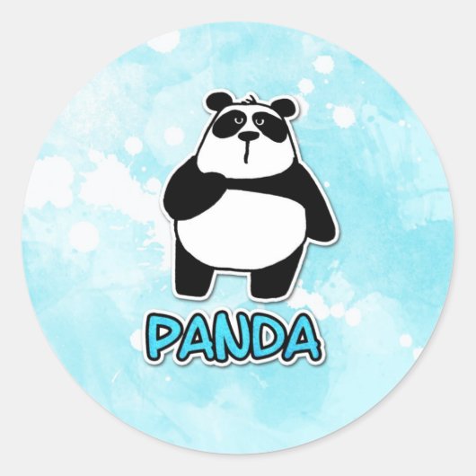 vredesliefde panda ronde sticker (Voorkant)