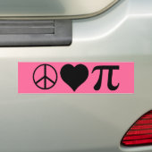 vredesliefde pi bumpersticker (Op auto)