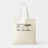 Vredesliefde Racing Tote Bag (Achterkant)