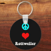 Vredesliefde Rottweiler Sleutelhanger (Voorkant)